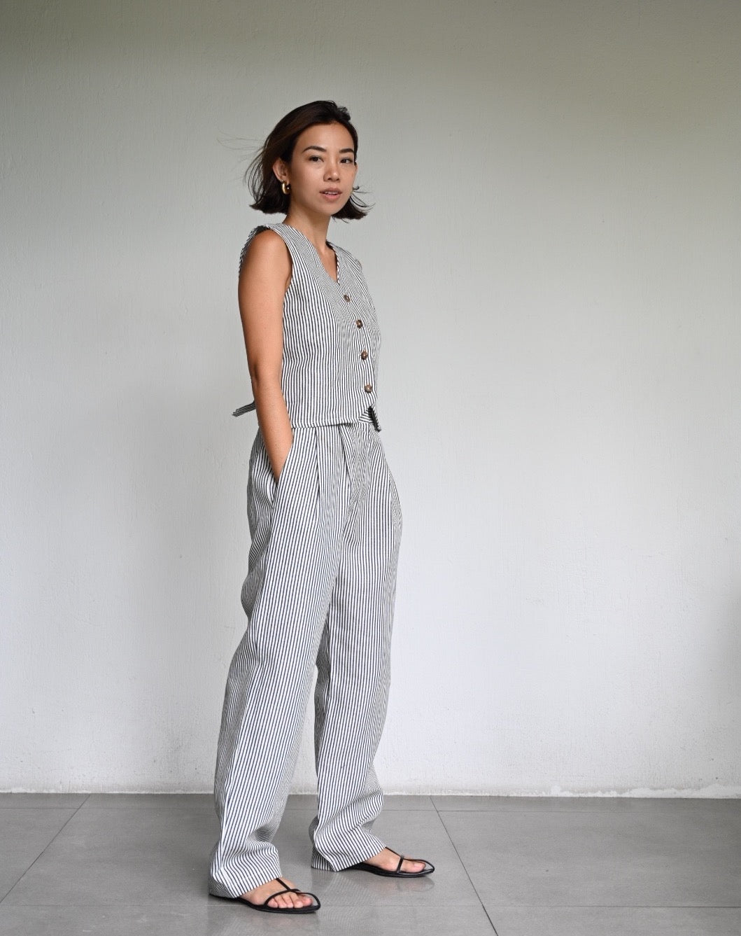 Adria Stripes Vest and Trousers
