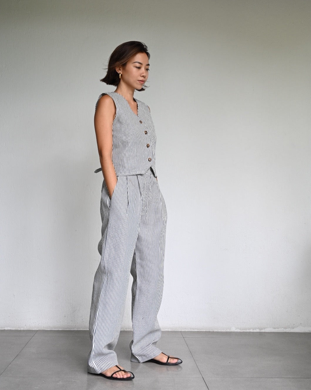 Adria Stripes Vest and Trousers