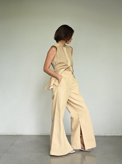 Nani Wide-Leg Slit Pants