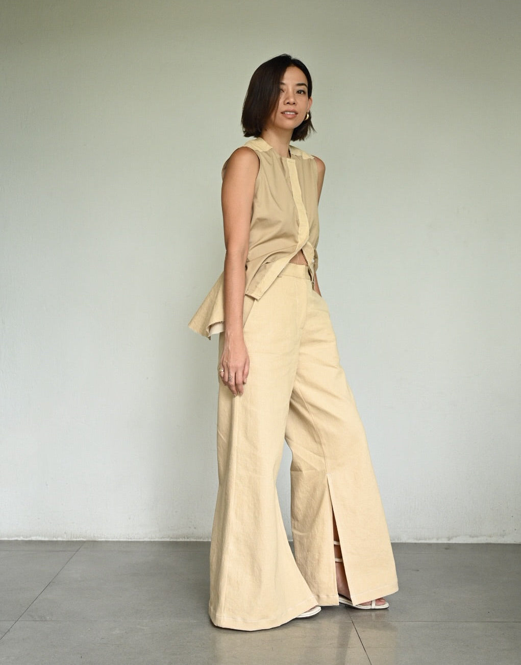 Nani Wide-Leg Slit Pants