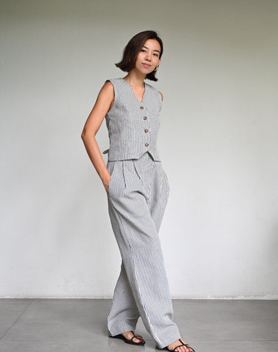 Adria Stripes Vest and Trousers