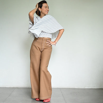 Dominique Trousers/White Threads
