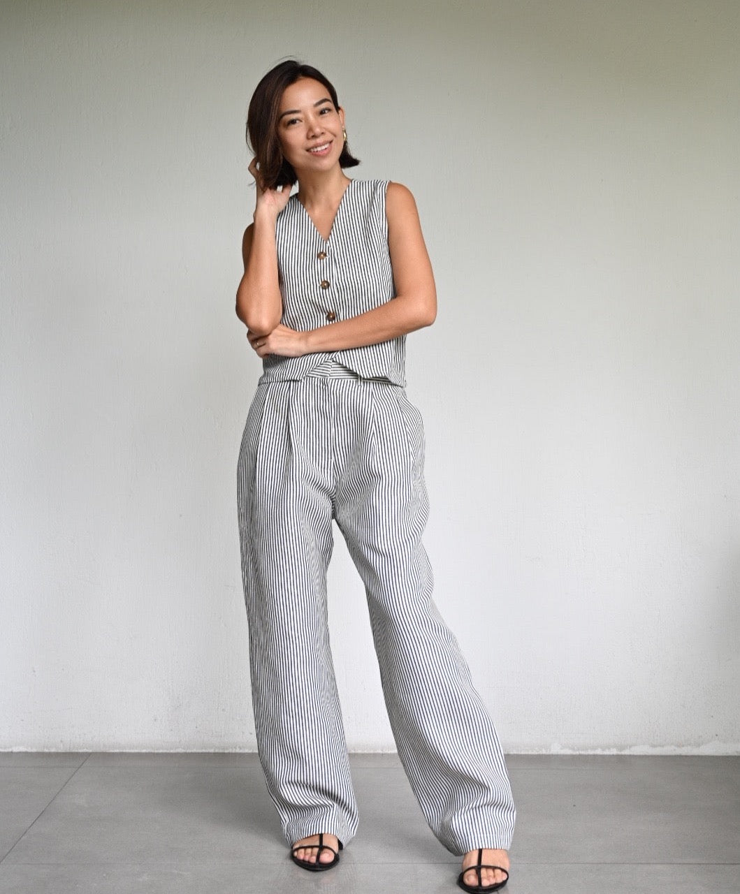 Adria Stripes Vest and Trousers