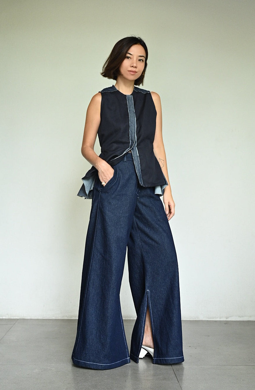 Nani Wide-Leg Slit Pants