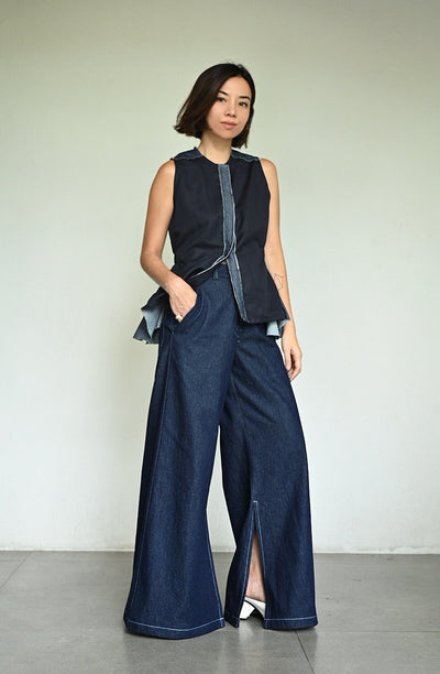 Nani Wide-Leg Slit Pants