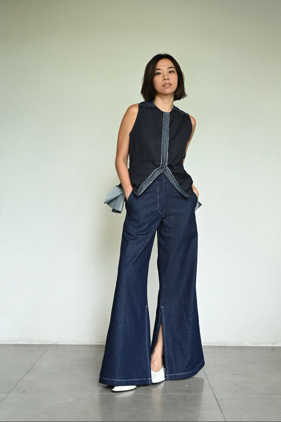 Nani Wide-Leg Slit Pants
