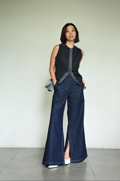 Nani Wide-Leg Slit Pants