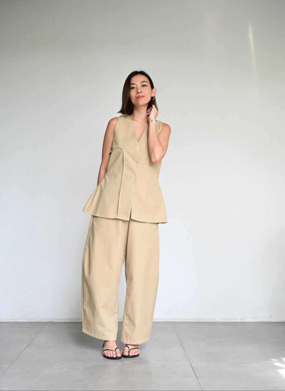 Salina Long Vest + Cropped Pants