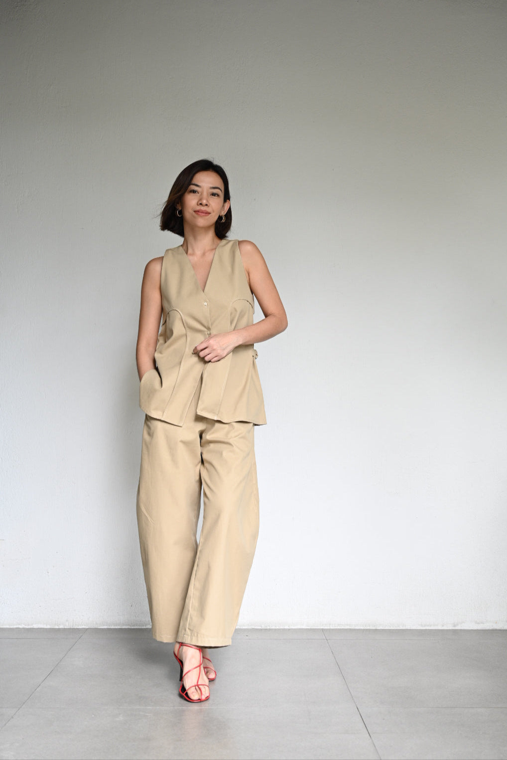 Salina Long Vest + Cropped Pants