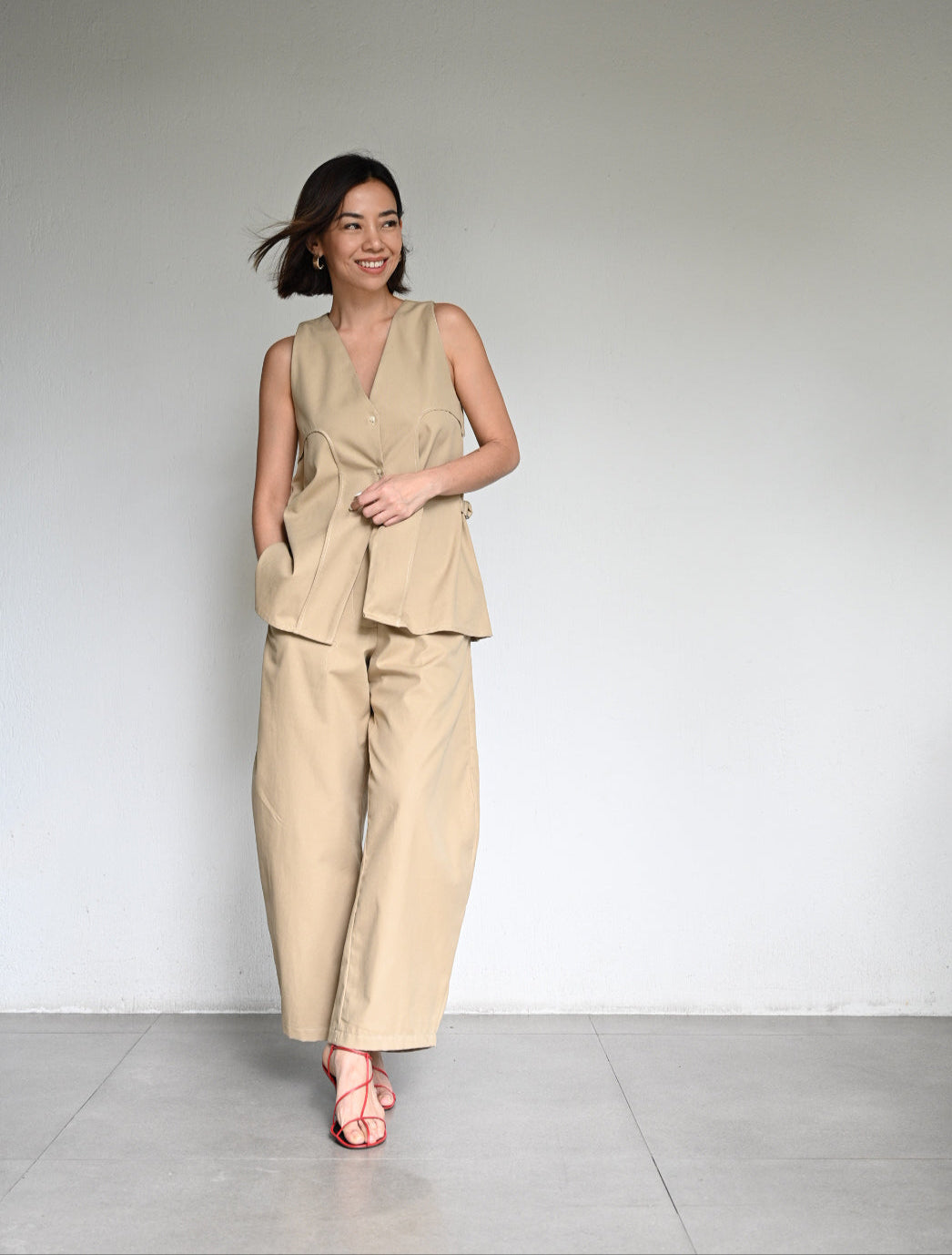 Salina Long Vest + Cropped Pants