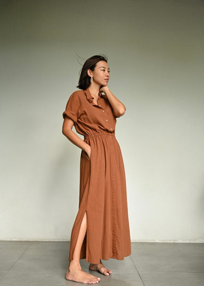 SAFIYA Gathered Waist Dress