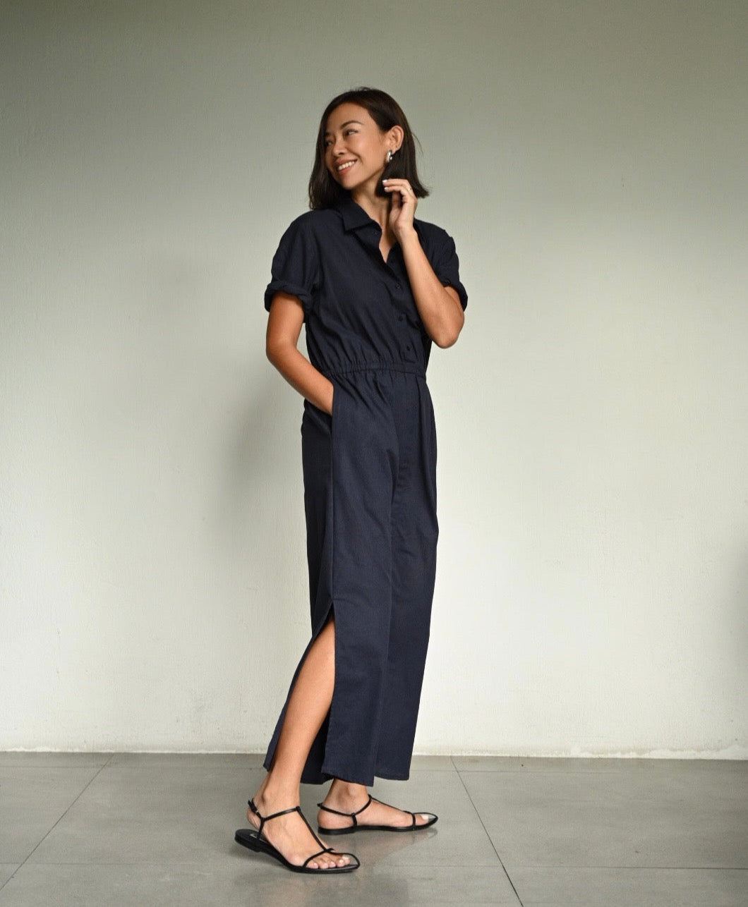 SAFIYA Gathered Waist Dress