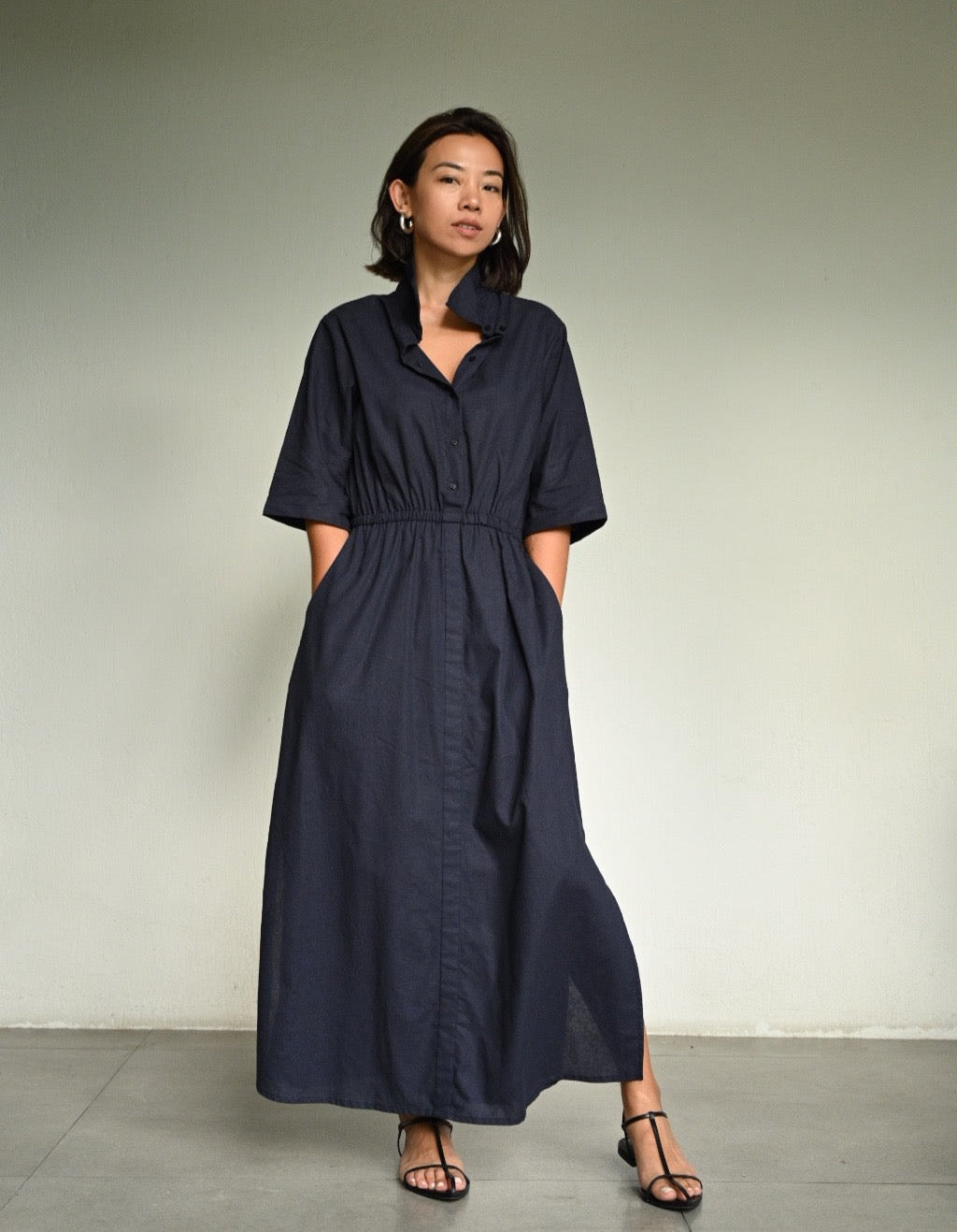 SAFIYA Gathered Waist Dress
