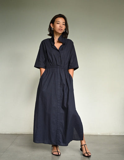 SAFIYA Gathered Waist Dress