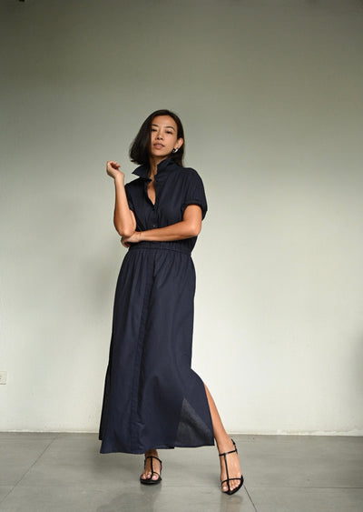 SAFIYA Gathered Waist Dress