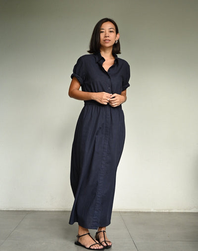 SAFIYA Gathered Waist Dress